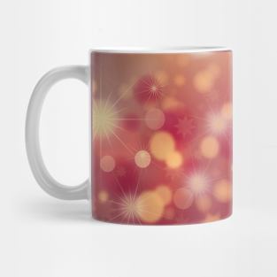 Christmas background in red with sparkly stars Mug